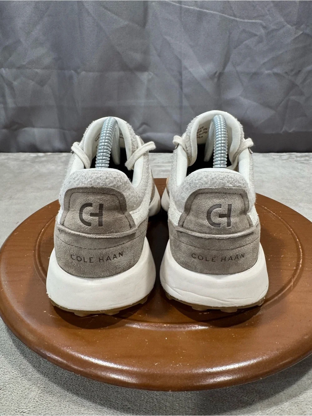 Cole Haan Women's Beige & Cream Suede Sneakers - Picture 3 of 11